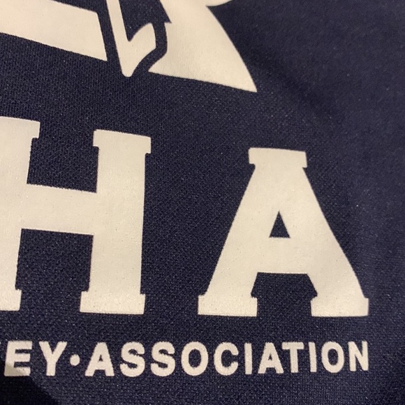 Boys ATC Navy Blue Stanley Stick Hockey Association hoodie & Short Sleeve- sz YM - Picture 7 of 16